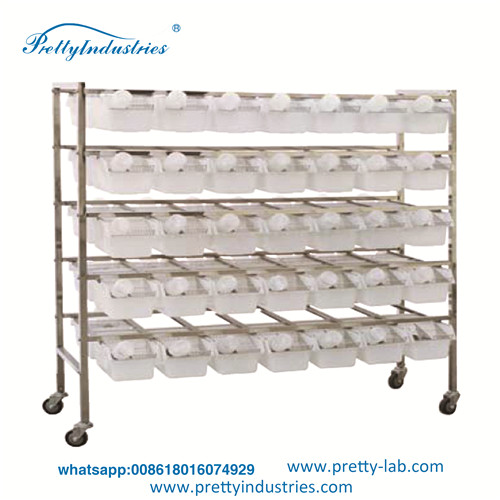 Lab mouse breeding cage with rack